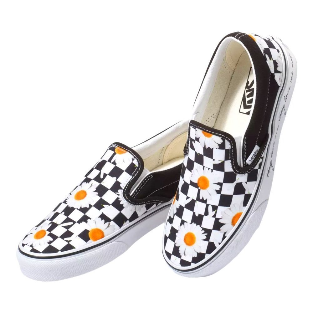 VANS Womens Daisy Checkerboard Slip On Shoes - Picture 3 of 5